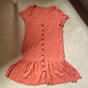 Orange flowy dress